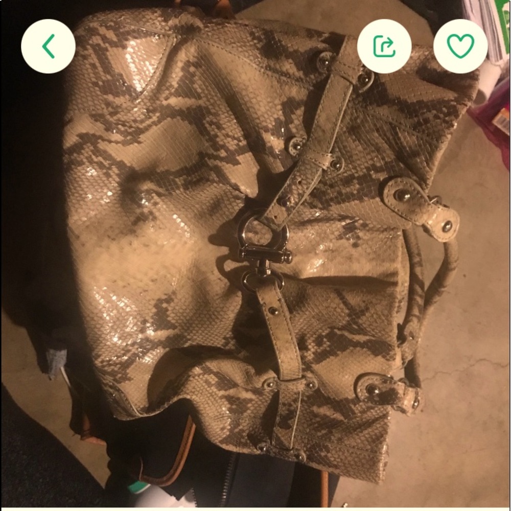 Leather snake skin purse